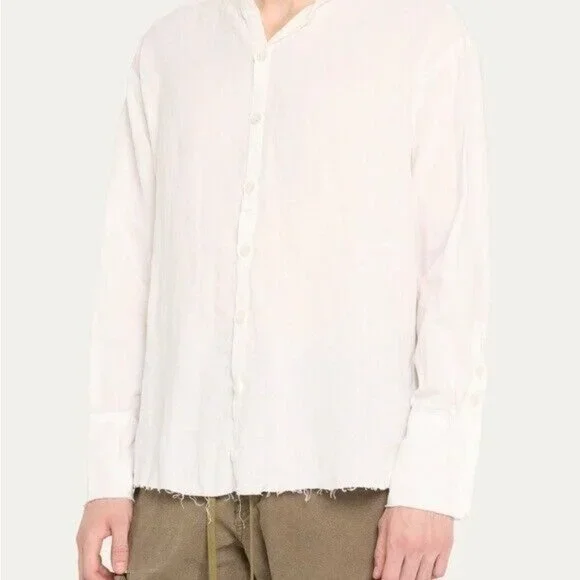 Greg Lauren Classic White Linen The Studio Shirt Sz 6 - Picture 7 of 10
